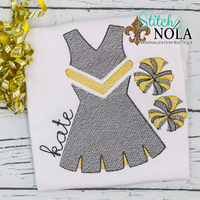 Personalized Cheerleader Uniform Sketch Shirt