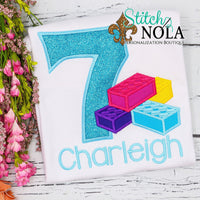 Personalized Birthday Block Appliqué Shirt