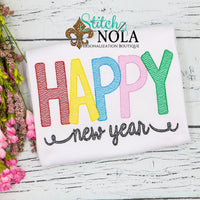 Personalized Happy New Year Sketch Shirt