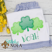 Personalized St. Patrick's Day Clover Bunch Sketch Shirt