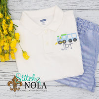 Personalized Train with Monogram Collared Shirt
