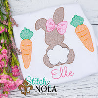 Personalized Easter Bunny & Carrots Sketch Shirt