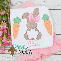 Personalized Easter Bunny & Carrots Sketch Shirt