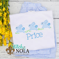 Personalized Hopping Easter Bunnies Sketch Shirt