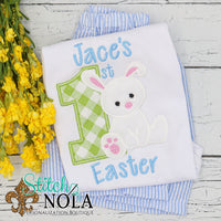 Personalized 1st Easter with Bunny Appliqué Shirt