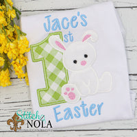 Personalized 1st Easter with Bunny Appliqué Shirt