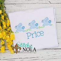 Personalized Hopping Easter Bunnies Sketch Shirt