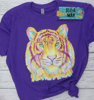 Colorful Tiger Printed Tee