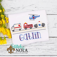 Personalized First Responder Bunch Sketch Shirt