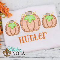 Personalized Pumpkin Trio Sketch Shirt