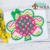 Personalized St. Patrick's Day Clover Appliqué Shirt