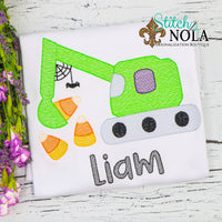 Personalized Halloween Excavator Sketch Shirt