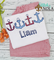 Personalized Boat Anchors Sketch Shirt