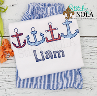 Personalized Boat Anchors Sketch Shirt