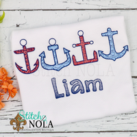 Personalized Boat Anchors Sketch Shirt