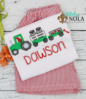 Personalized Tractor with Crawfish Sketch Shirt
