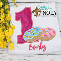 Personalized Birthday Donut Appliqué Shirt