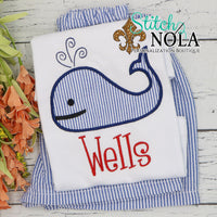 Personalized Whale Applique Shirt