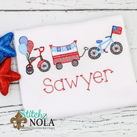 Personalized Patriotic Parade Trio Sketch Shirt