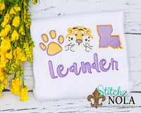 Personalized Purple & Gold Tiger Trio Sketch Shirt