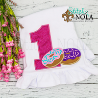 Personalized Birthday Donut Appliqué Shirt