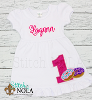 Personalized Birthday Donut Appliqué Shirt