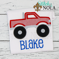 Personalized Birthday Monster Truck Appliqué Shirt