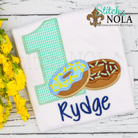 Personalized Birthday Donut Appliqué Shirt