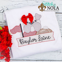 Personalized Bulldog Football Sketch Shirt