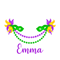 Mardi Gras Masks & Beads Banner Printed Shirt