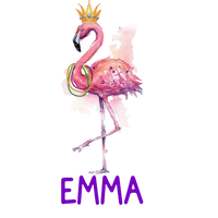 Mardi Gras Flamingo Printed Shirt