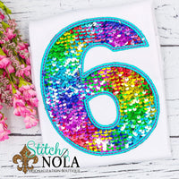 Personalized Birthday Flip Sequin Applique Shirt