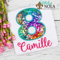 Personalized Easter Egg with Bow Flip Sequin Applique Shirt