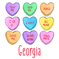 Candy Hearts Printed Shirt