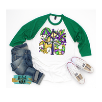 Happy Mardi Gras Printed Tee