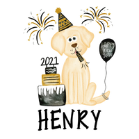 New Years Dog Printed Shirt