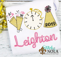 Personalized Happy New Year Sketch Trio Shirt