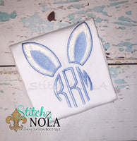 Personalized Easter Bunny Ears With Monogram Sketch Shirt