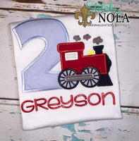 Personalized Birthday Train Appliqué