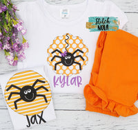 Personalized Circle Spider Printed Shirt