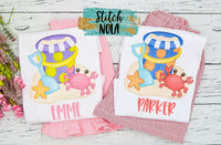 Beach Crab Bucket Printed Shirt