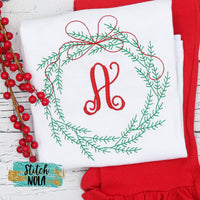 Personalized Christmas Farmhouse Wreath Sketch Shirt