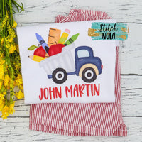 Personalized School Dump Truck Printed Shirt