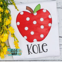 Personalized School Apple Printed Shirt