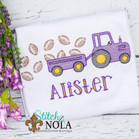 Personalized Football Tractor Sketch Shirt