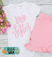 Personalized Little Sister Printed Shirt