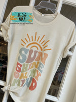 Retro Sunshine on My Mind Printed Tee