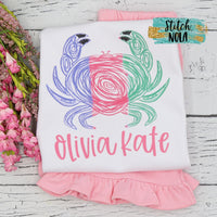 Personalized Swirly Crab Printed Shirt