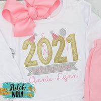 Personalized Happy New Year Applique Shirt