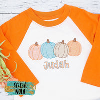 Personalized Pumpkin Patch Bunch Sketch Shirt